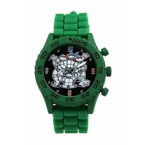 Teenage Mutant Ninja Turtles TMNT Group Shot Green Rubber Strap Watch (TMN9046)