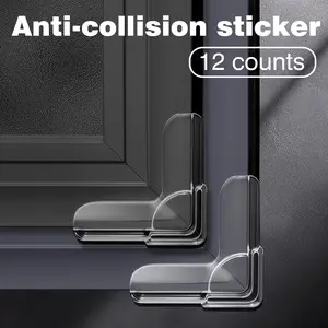 12 Counts Safety Corner Protectors Guards, Clear Flexible Table Edge Covers for Infant Proofing Furnishings, Kids Safety Corner Pads Against Dangerous Corners, Table Guard