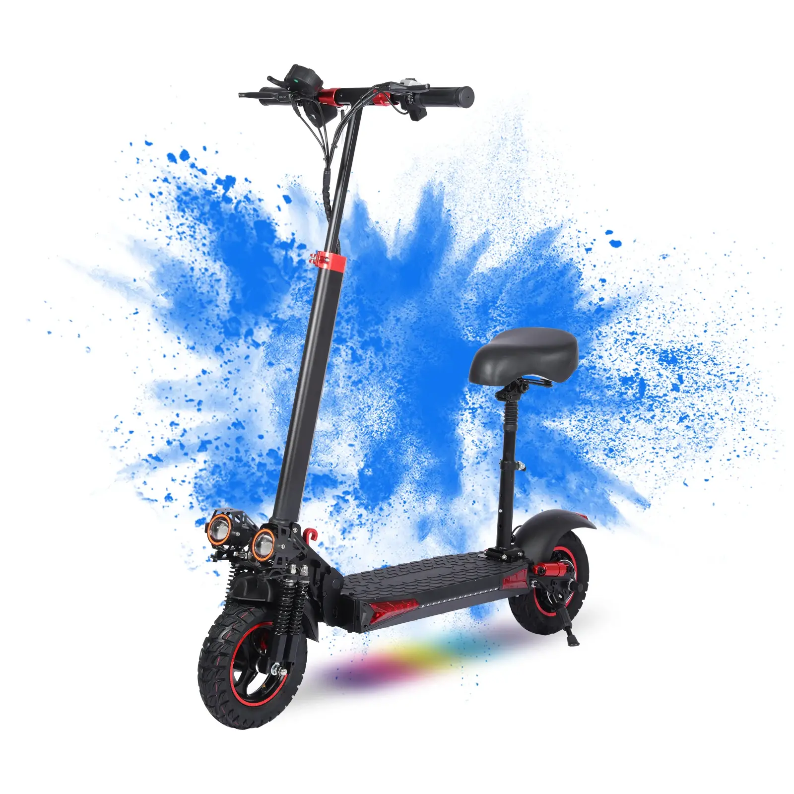 Wholesale 11-inch off-road tire electric scooter with aluminum alloy frame, foldable, waterproof, eco-friendly, travel lithium battery scooter, 150kg load capacity, 21Ah, 55km range