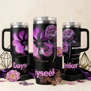 Dayseeker Band Tumbler with Handle - Straw, 20oz & 40oz Stainless Steel Cup