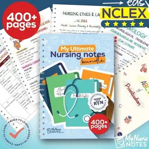 Ultimate Nursing Success Bundle: 400+ Page Handwritten Notes by an RN -  Designed to Help You Ace Nursing School