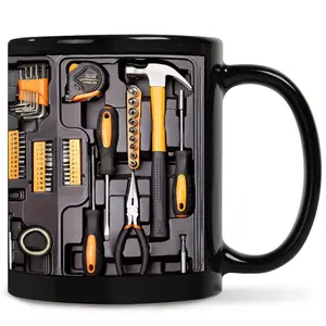 [Sale Up To 50%] [Made in USA] Mechanic Toolbox Mug 11oz, Tool Set Coffee Cup for Mechanics & Handymen, Funny Workshop Gift for Dad, Father’s Day Birthday Mug