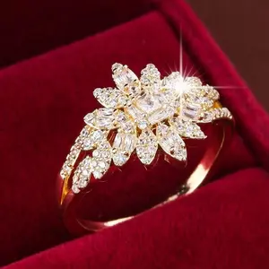 14k gold plated wedding rings, engagement rings, proposal rings, birthday and dating gifts for women