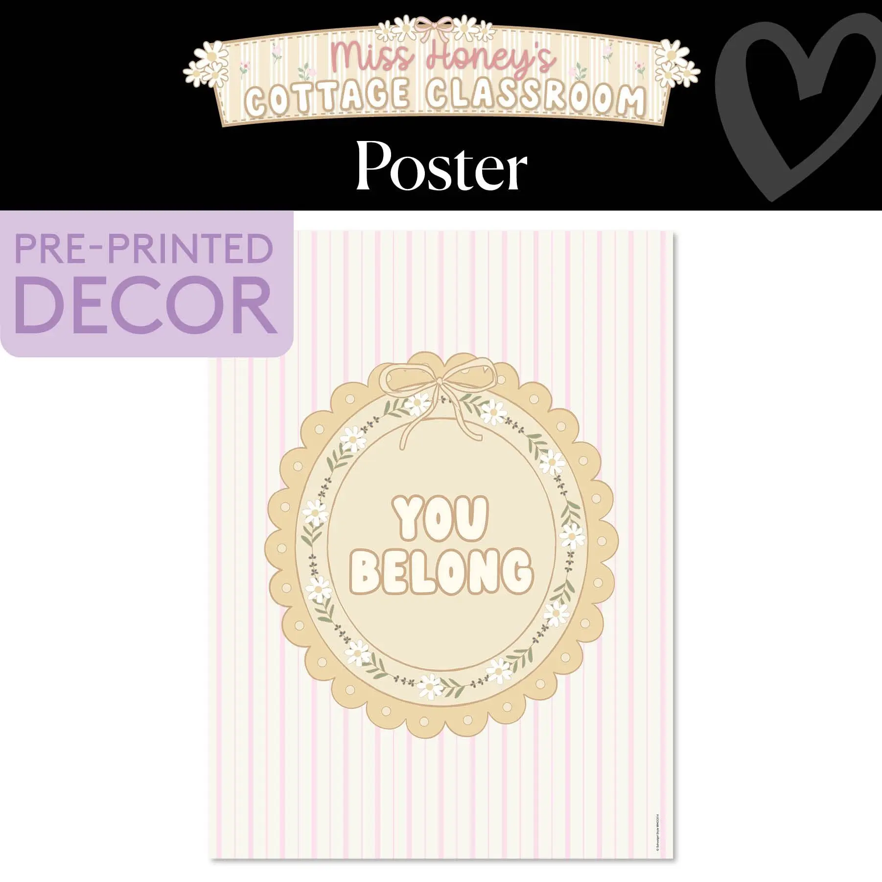 You Belong Calming Poster | Miss Honey's Cottage Classroom