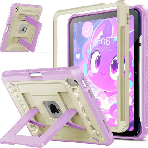 INFILAND Sturdy Tablet Case for 11th Gen 11in (2025) iPad A16 & 10th Gen 10.9in (2022) iPad - PC+TPU Heavy Duty Casing with Protection, Shock Absorption, Impact Resistance, Kickstand, Pencil Holder, Tablet Covers & Computer Accessories