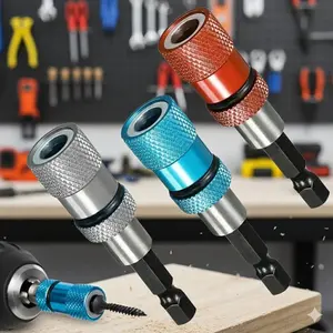 Magnetic Electric Drill Screwdriver with Adjustable Extension Rod - 1/4-Inch Hex High Torque Adapter for DIY Projects, Flexible Tool Kit for Enhanced Efficiency and Easy Repairs & Installations