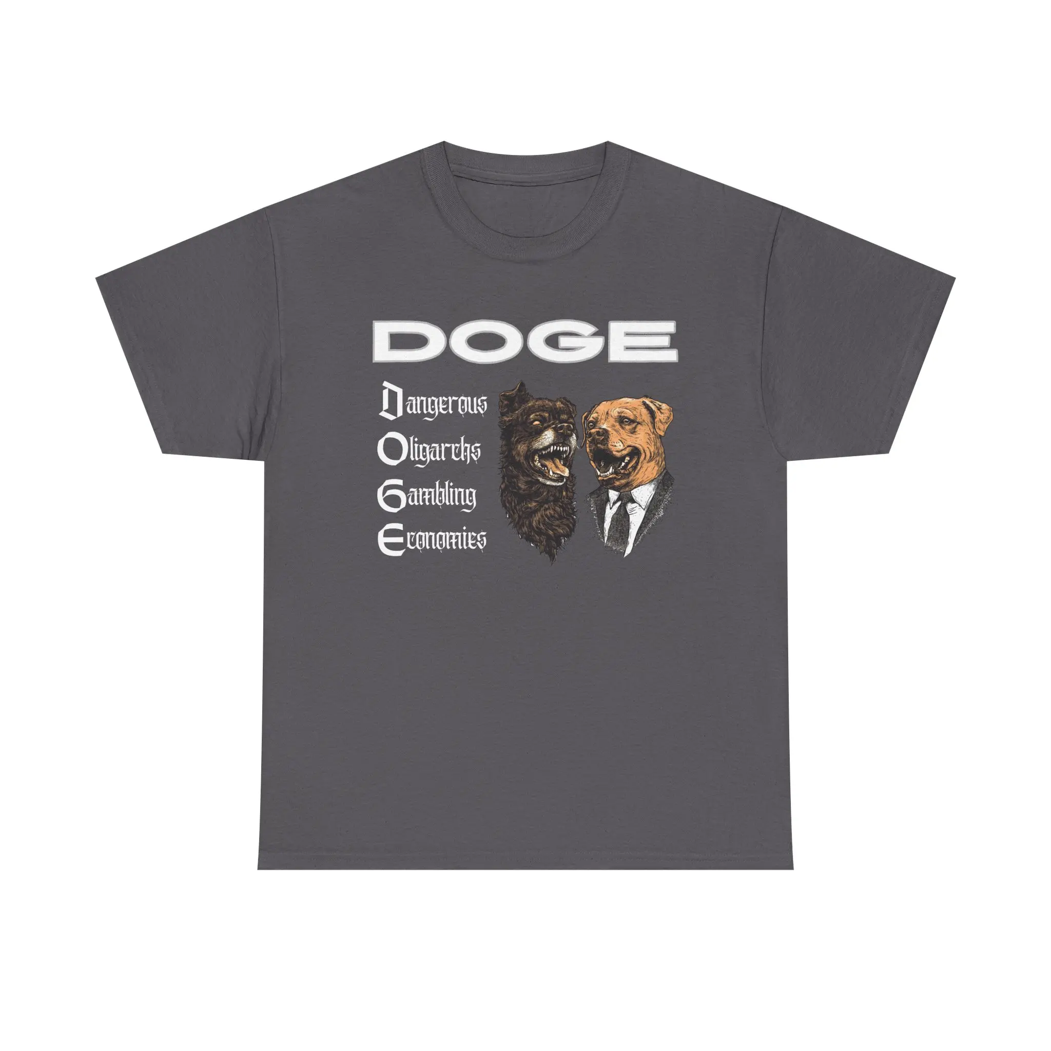 DOGE Unisex Heavy Cotton Graphic Tee, Statement Shirt, Gift for Activists, Meme Lovers, Casual Wear