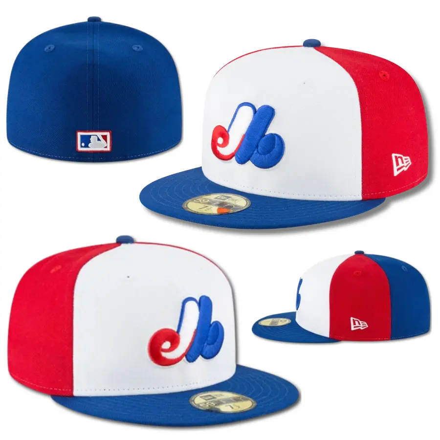 New Era Montreal Expos 59FIFTY Fitted Baseball Cap – Embroidered Expos Logo Flat Brim MLB Inspired Hat for Men & Women, Casual Sports Cap, Unisex, Gorras, Gorra Beisbol, Collector Edition, Viral Trend 2026