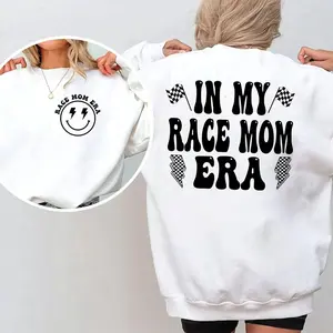 In My Race Mom Era Sweatshirt, Race Mom T-Shirt, Mama Racing Crewneck, Retro Racing Mom, Mom Gift, Checkered Raceday Shirt, Moto Mom Shirt