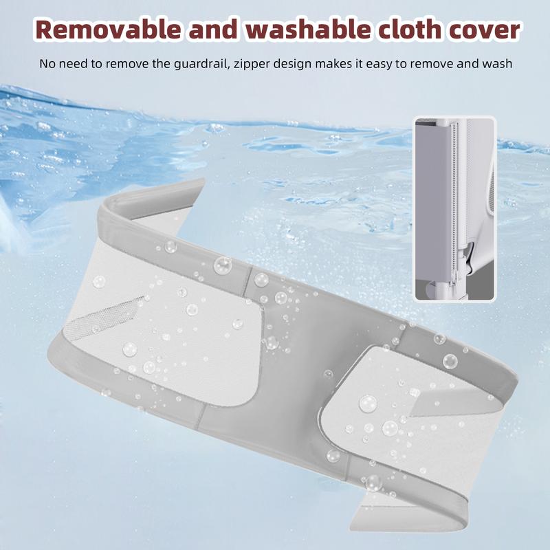 Baby Bassinet Sleeper, 14 Hole Gear Adjustable Cribs, Easy to Fold Portable Crib Side Bassinet, Swing Cradle Bed Side Sleeper with Ventilated Net