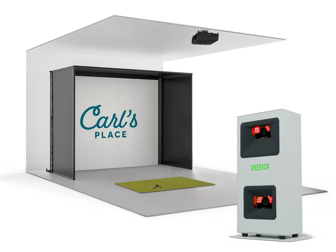 Carl's Exclusive EYE MINI CORE Golf Simulator Pack for Adults, with DIY Setup, Impact Screen