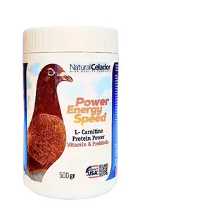 Natural Celador Energy Speed 500g for Pigeons - L-Carnitine Protein Power Vitamin & Probiotic Supplement for High Performance Racing Pigeons
