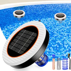 ADEWALK Solar Pool Ionizer, Floating Pool Cleaner for Swimming Pools Up to 35,000 Gallons, Large Solar Panel & Durable Copper Anode, Clear Water with Minimal Effort,Crystal Clear and Sparkling Water Quality, Filters Pool Impurities