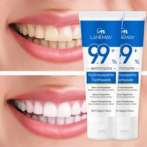 60g - Hydroxyapatite Toothpaste - Nano Mineral & Natural Peppermint Formula - Brightens Teeth & Reduces Sensitivity - Enamel Strengthening Daily Care