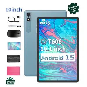 【TikTokShopMemorialday】Relndoo Android 15 Tablet , Wireless Set with Keyboard, Case, Mouse, Stylus, 6GB+128GB ROM,2.4G/5G WiFi