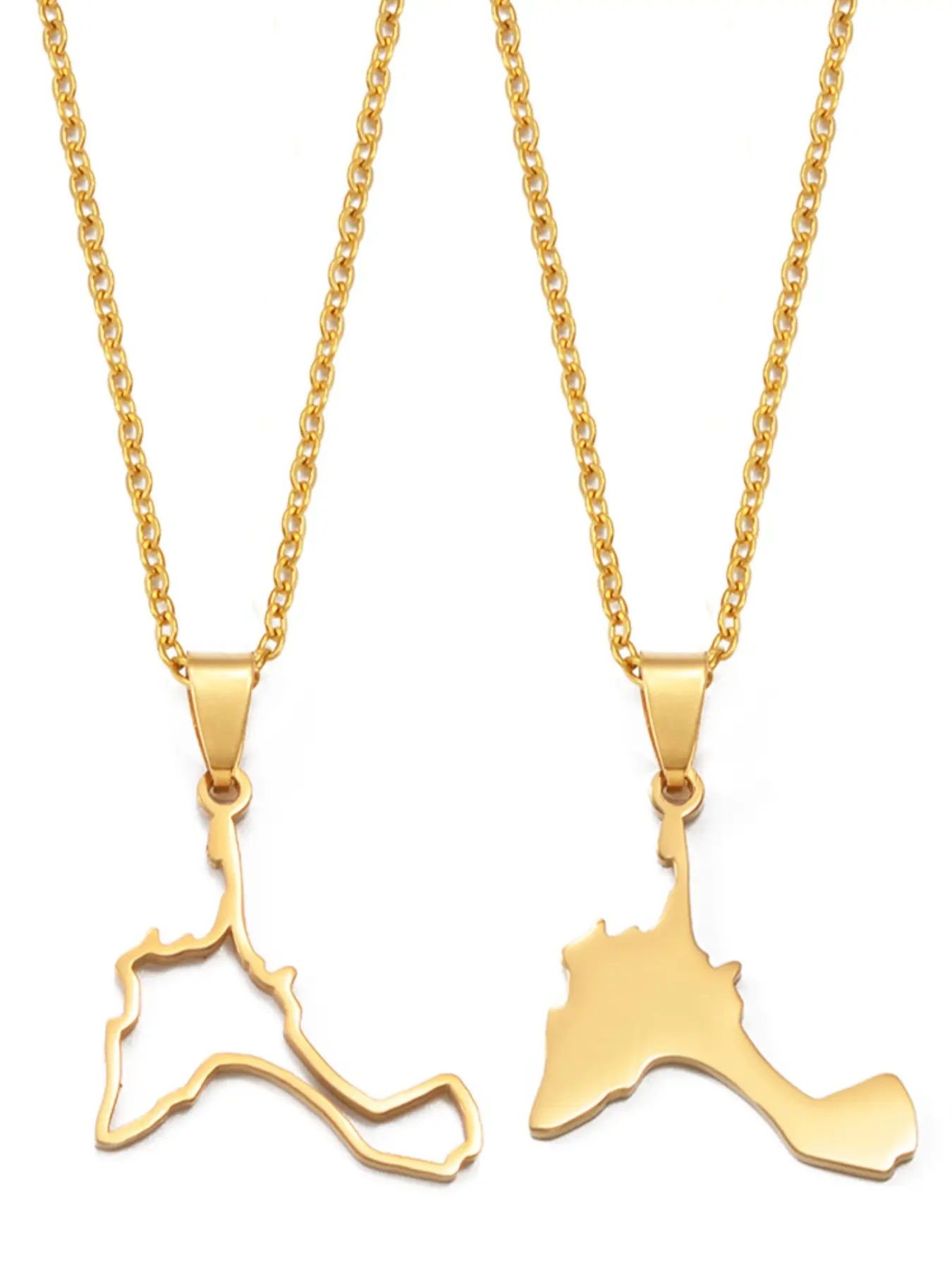 1Piece Spain Minorca Menorca La Graciosa Formentera Map Pendant Necklaces For Women Base Balearic lslands Jewelry