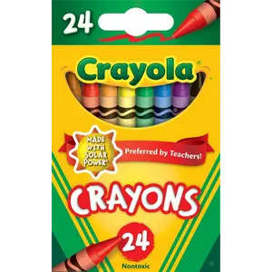 Crayons, 24 Count - Assorted Colors for Creative Projects and Classroom Essentials