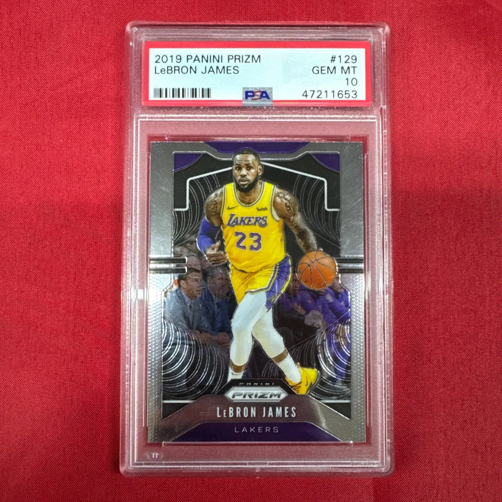 2019 Panini Prizm - LeBron James - PSA Gem Mint 10 - Graded Slab - #129 LA Lakers