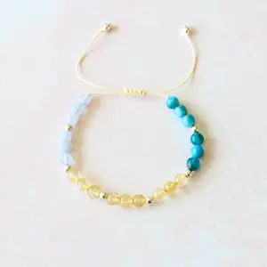 Zodiac Sign Crystal Bracelet | Adjustable | Sun, Moon, Rising Signs | 6mm