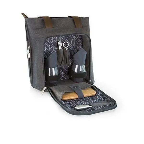 Legacy by Picnic Time Sonoma Wine Tote - Gray