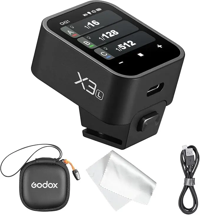 Godox X3 TTL Wireless Flash Trigger OLED Touch Transmitter Built in Lithium Battery, Xpro S/XProII S Upgrade Version for Sony Canon Nikon Fujifilm Olympus Panasonic Leica Camera Shutter Remote