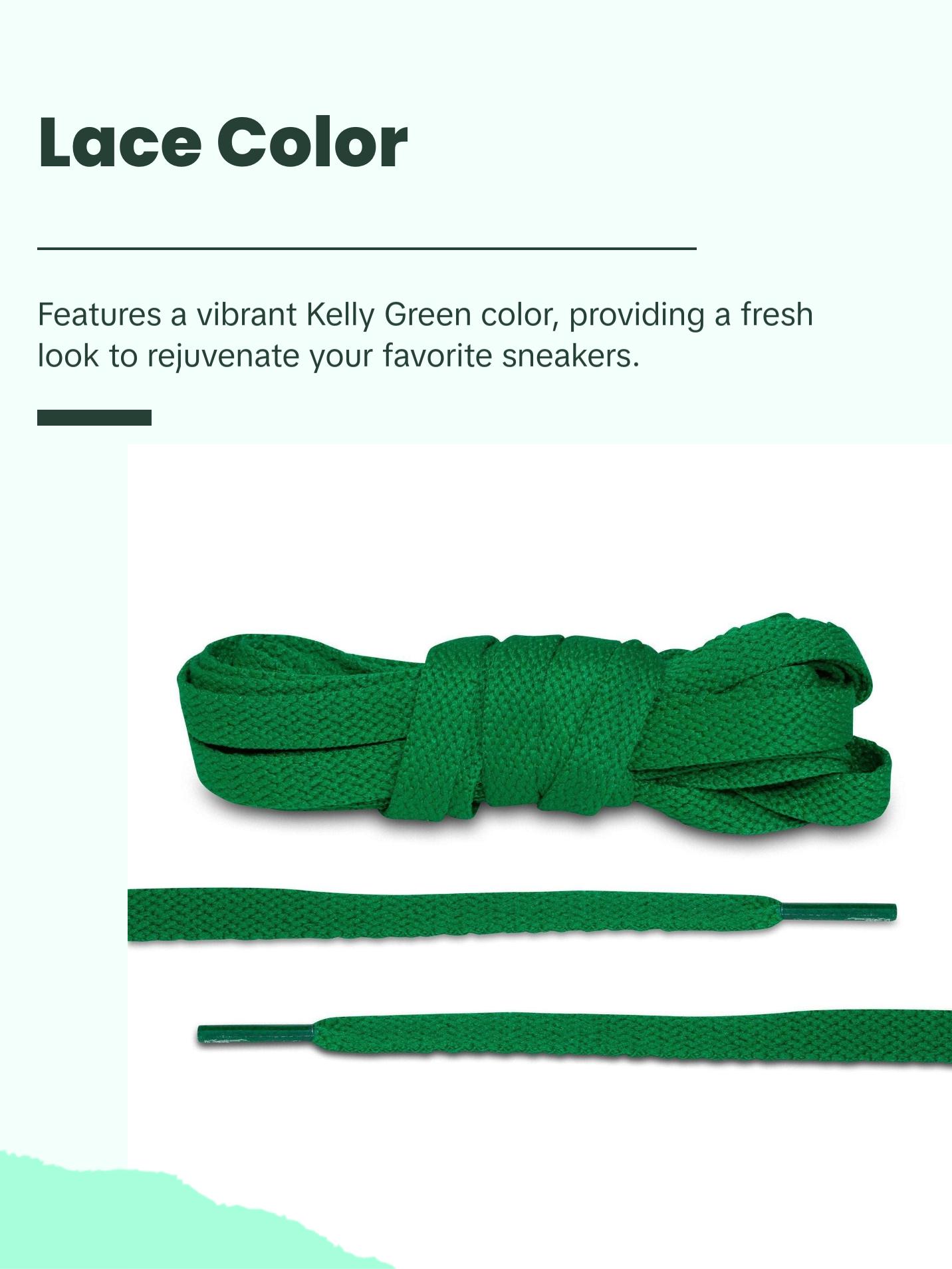 Kelly Green Jordan 1 Replacement Shoelaces