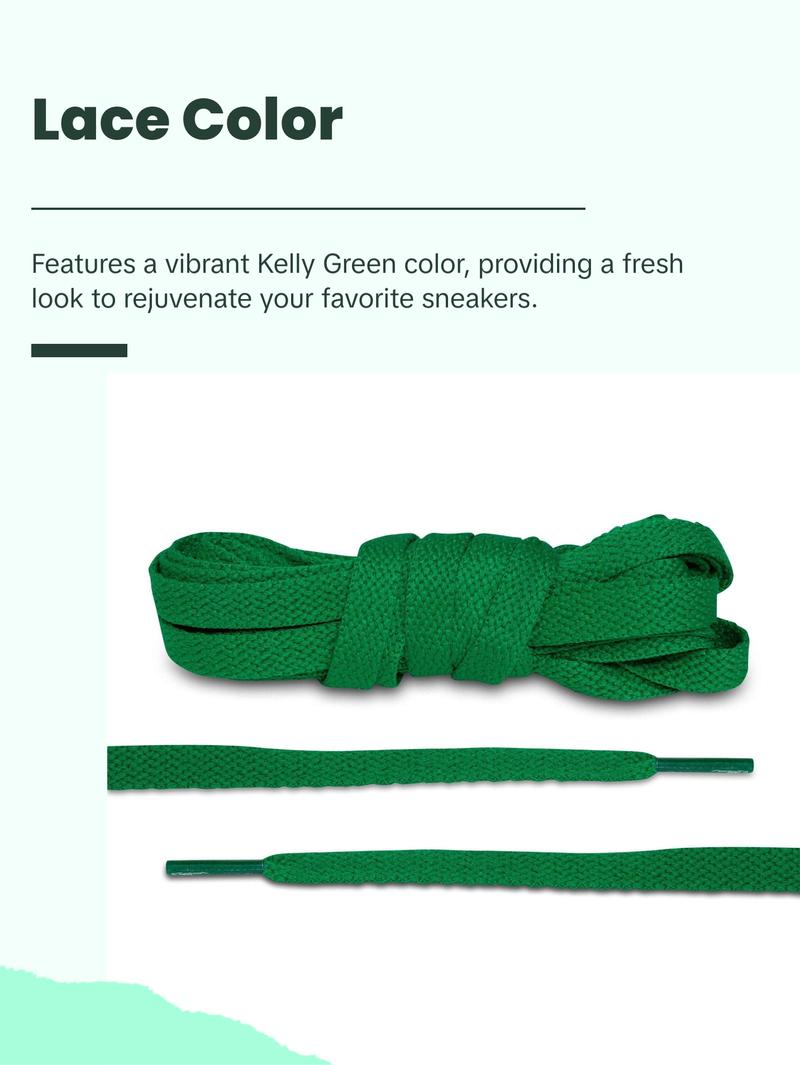 Kelly Green Jordan 1 Replacement Shoelaces