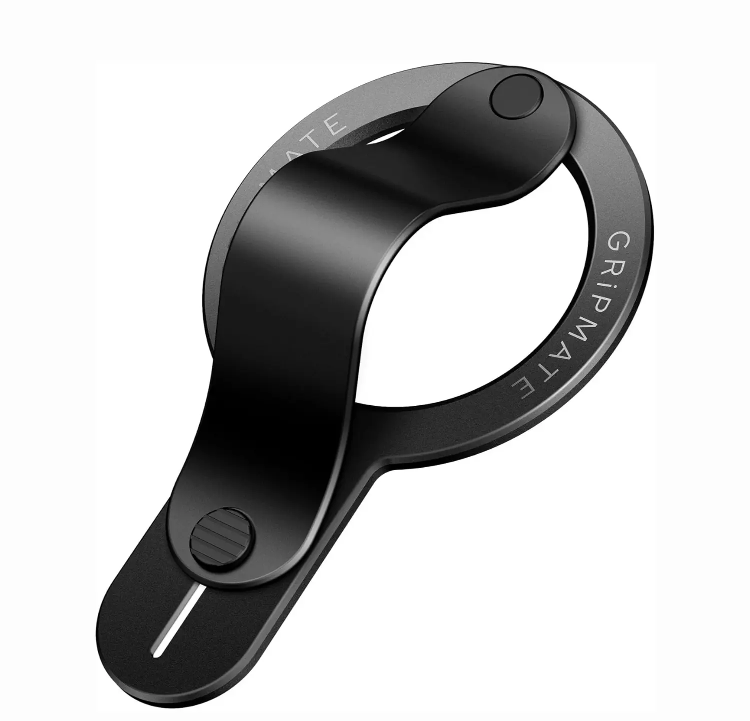 GripMate Magnetic Phone Ring Stand for iPhone & Samsung,N52 Magnet Ergonomic Silicone Handle Hands-Free Stand Wireless Charging MagSafe Compatible - Aluminium, Alloy, Landscape