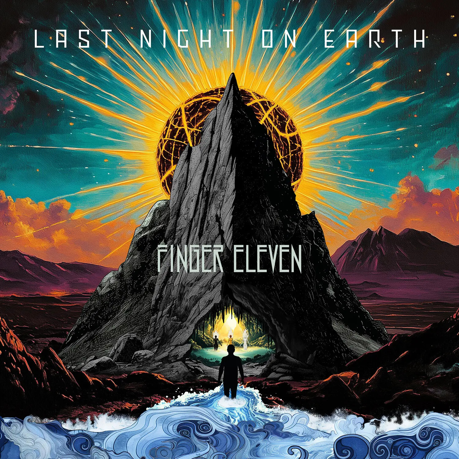 Finger Eleven - Last Night on Earth - Silver  [VINYL RECORD - LP] Colored Vinyl, Gatefold LP Jacket, 140 Gram Vinyl, Silver