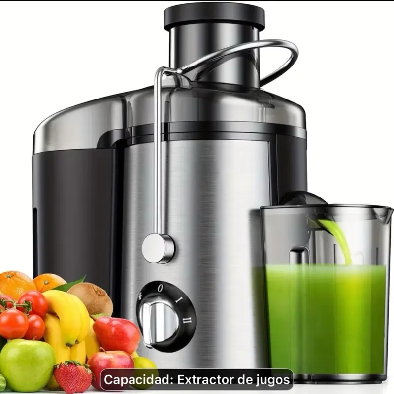 3-in-1 Countertop Juicer Machine - Wide-Mouth Fruit Vegetable Extractor, Blender for Shakes, Multi-Function Food Processor