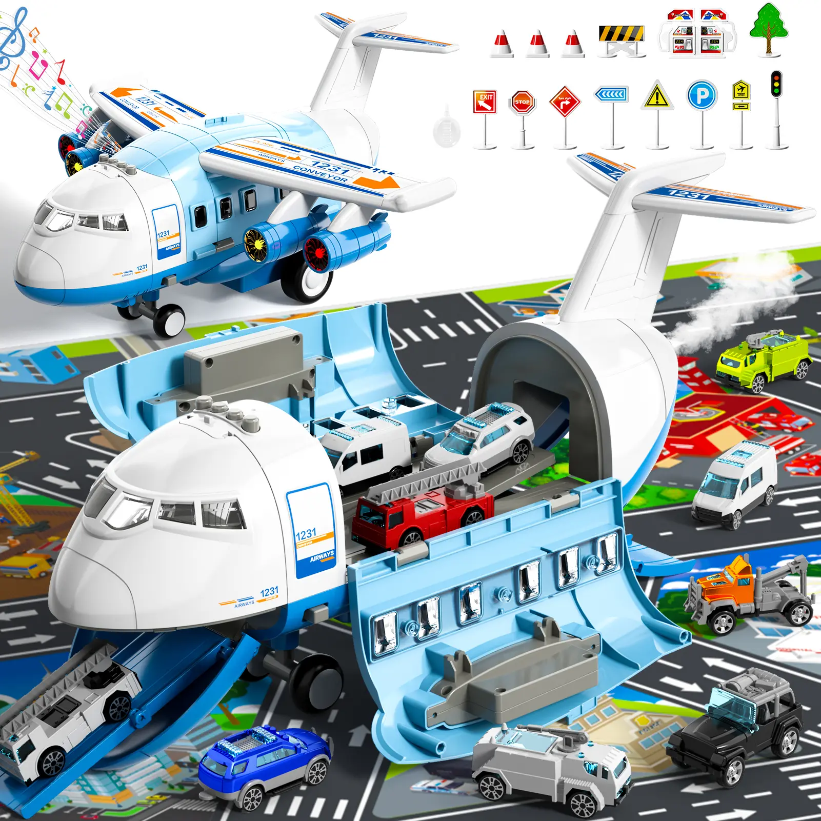 Airplane Toys, Large Transport Spray Aeroplane Toys,Christmas Birthday Gifts