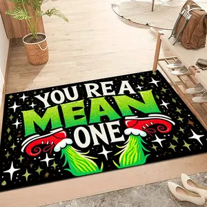 Floral Print Rug, You're a Mean One Home Decor Carpet, Living Room Large Mat, Sofa Pad, Bedroom Bedside Rug, Home Decor Rugs, Home Decorative Rug, Multiple Sizes Available