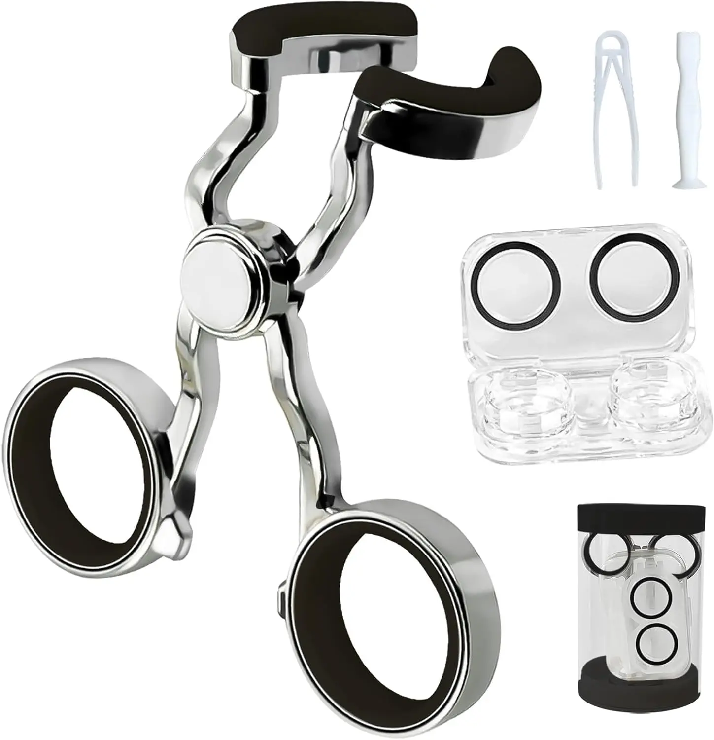 Contact Lens Applicator Tool - Easy Lens Helper for Beginners, Long Nails, Travel & Daily Use，Black