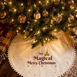 Autograph-Able Canvas Christmas Tree Skirt