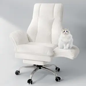 【Pet-friendly seating】Ergonomic Gaming Office Chair, Flip-Up Armrests for Pets & Cross Legged Sitting, Reclining Executive Computer Chair with Footrest & Premium Tech Fabric Wide Seat