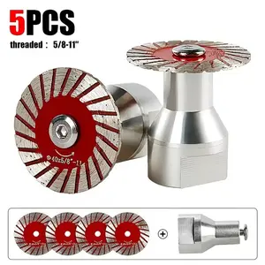 Set of 5 Cutting Wheels, 40mm Diameter, Removable Flange, Ideal for Granite Marble Concrete Ceramic Stone Carving Grinding