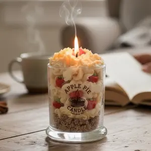 Apple Pie Candle - Perfect for Holiday - Scented Wax Candle with Apple Pie Scent Apple Pie Candle - Perfect for Holiday - Scented Wax Candle with Apple Pie Scent