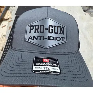 anti idiot, 2a, pro gun leatherette patch hat, American, 2nd Amendment hat