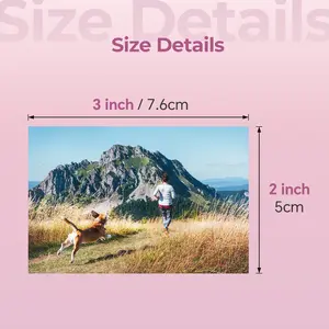 Photo Paper 20–60 Sheets for Mini Printer, Sticky Back, Peel & Stick, Instant Dry, Vivid Colors, Adhesive Photo Paper Refills