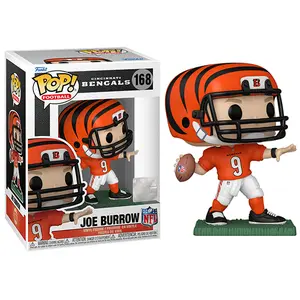 Funko Pop! Joe Burrow Cincinnati Bengals NFL 168 Near Mint Condition with PopShield Protector