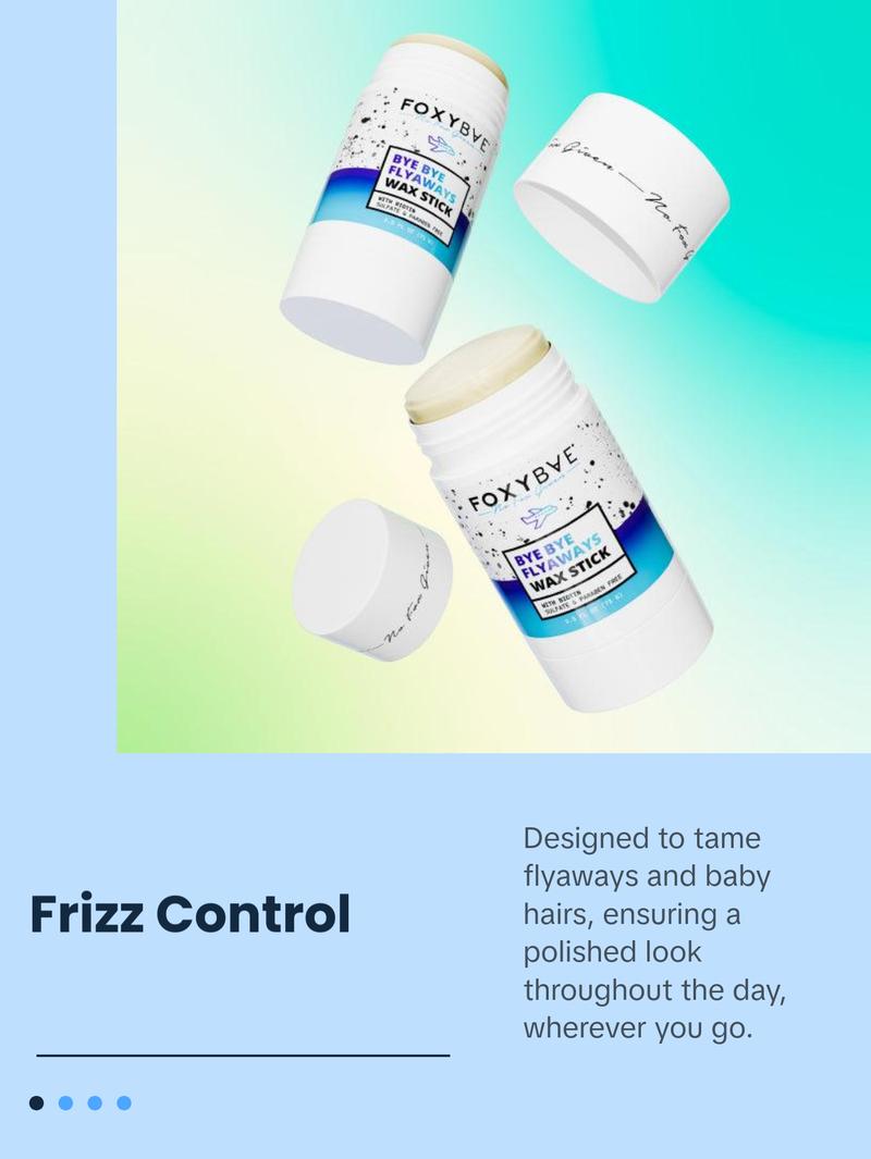 FoxyBae Bye Bye Flyaways Wax Stick – Hair Wax Stick for Slick Back, Edge Control & Flyaway Taming – Non-Greasy with Beeswax & Biotin – 2.5 fl oz FoxyBae Bye Bye Flyaways Wax Stick – Hair Wax Stick for Slick Back, Edge Control & Flyaway Taming – Non-Greasy with Beeswax & Biotin – 2.5 fl oz