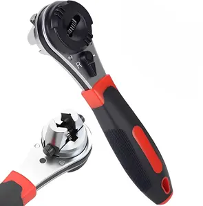 Adjustable Ratchet Wrench for 6-22mm,Upgraded Universal Socket Wrench Tool | 360° Rotating Head,SAE and Metric,Reversible Switch,Cr-V Steel,Ratcheting Kit,Self-Adjusting Set for Nut/Bolt/Screw/Pipe