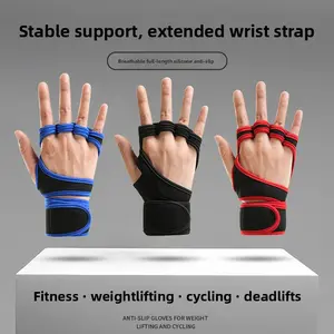 Half Finger Men's and Women's Wrist Gloves Fitness Weightlifting Barbells Dumbbells Pull-up Horizontal Bar Equipment Training Fitness Gloves