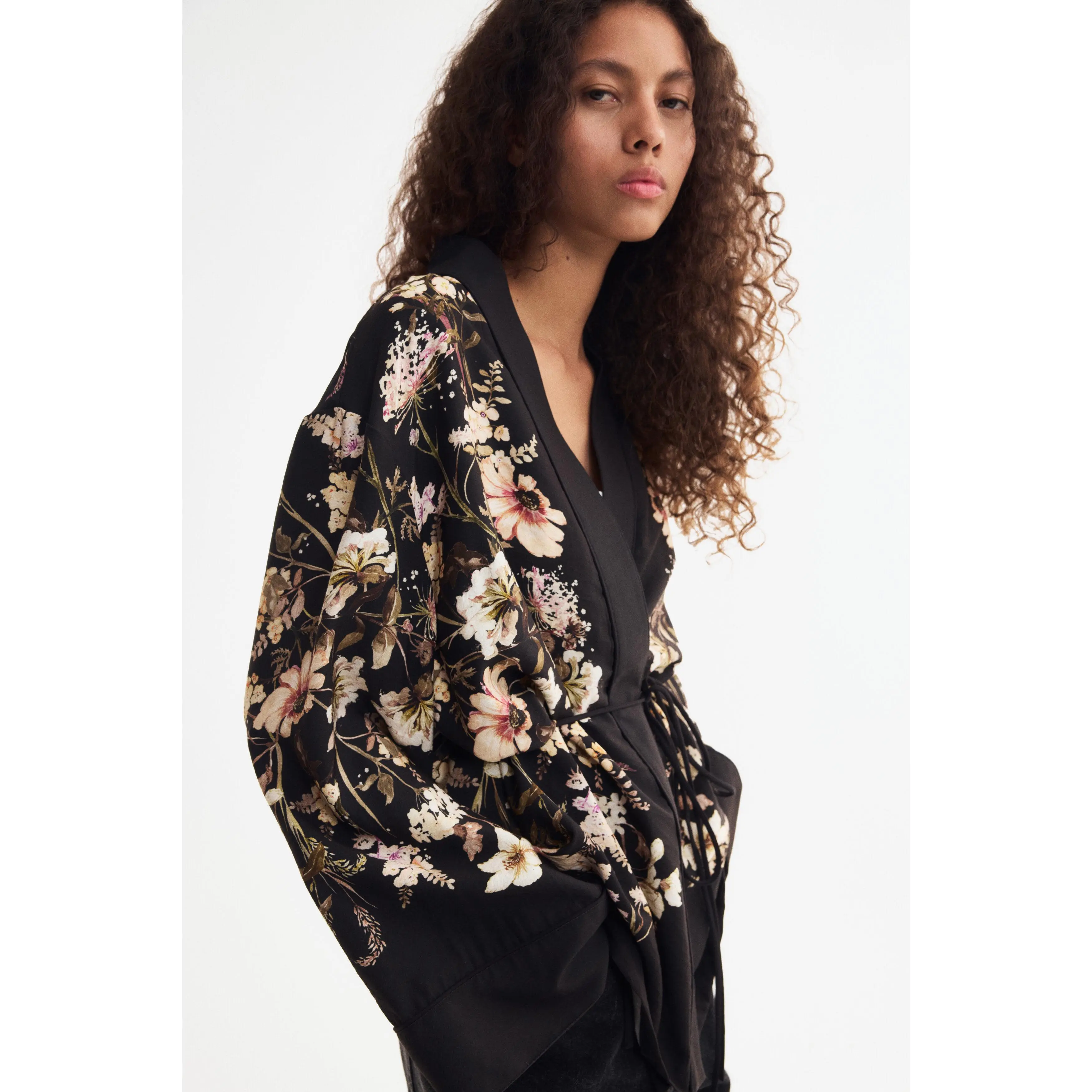 H&M Tie-belt twill jacket