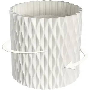 Rotating Pen Holder for Desk, 5 Slots  White Desk Organizer Easthetic Desktop Supplies and Accessories for Women Girls, Pencil Cup  for Office  Art