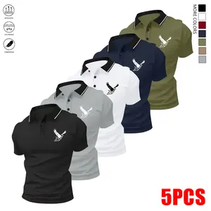 Men’s polo shirt set, casual men’s polo shirt with stylish prints and a versatile design suitable for bowling or golf—an ideal choice for everyday wear and summer business styles. Summer vibe