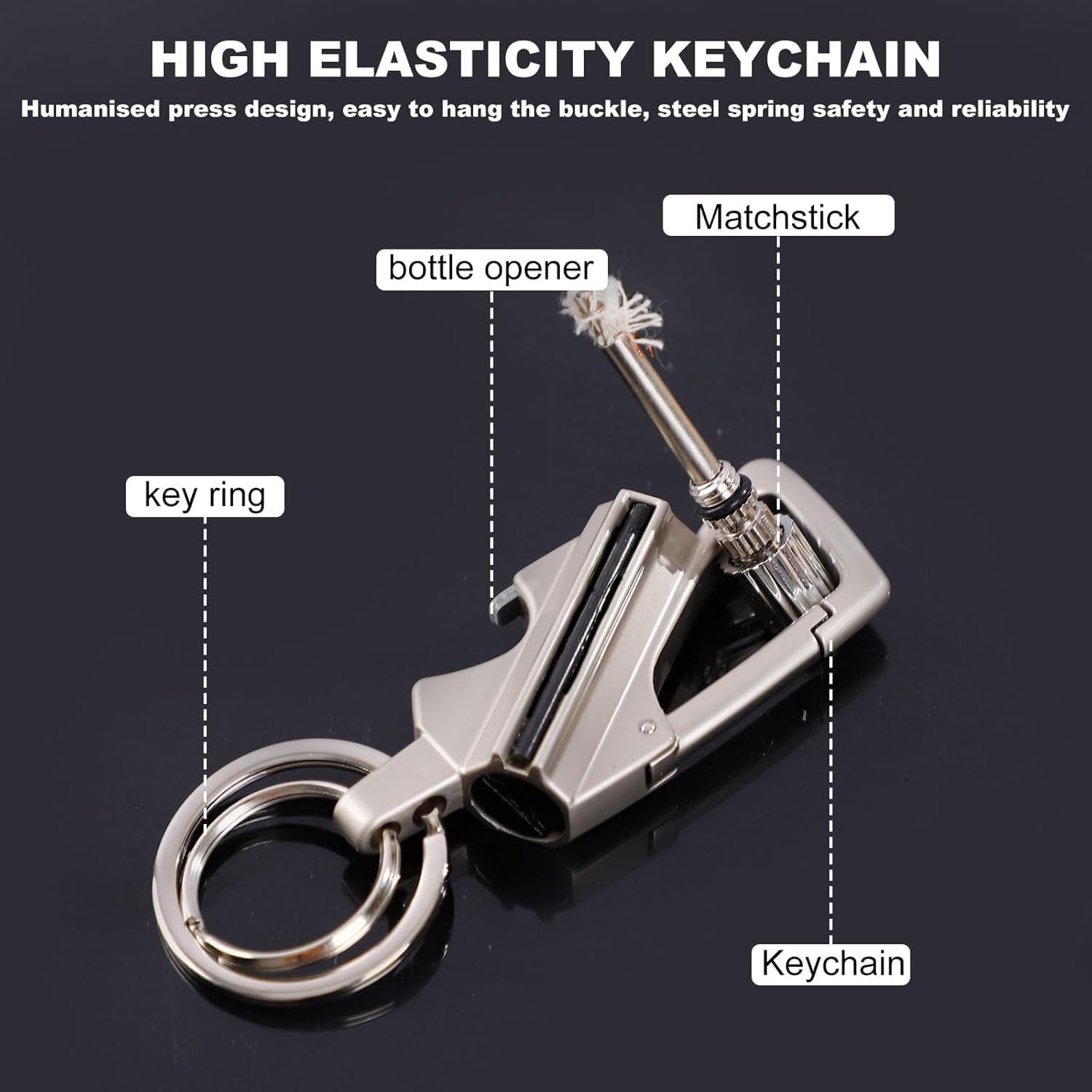 All-Metal Multi-Functional Tool Lighter Keychain Portable Lighter (Not include Fuel) Waterproof Reusable Multifunctional 3-in-1 keychain Bottle Opener, Stores keys, Durable for Travel Outdoor Activities Camping Parties Creative Gift for Both Men Women All-Metal Multi-Functional Tool Lighter Keychain Portable Lighter (Not include Fuel) Waterproof Reusable Multifunctional 3-in-1 keychain Bottle Opener, Stores keys, Durable for Travel Outdoor Activities Camping Parties Creative Gift for Both Men Women