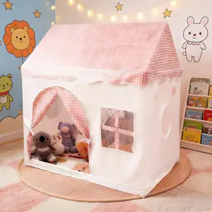 Kids Castle Play Tent, Floral Design Play House, Secret Base & Sleep Tent, Portable Beach Playhouse, Ideal Birthday Christmas Halloween Thanksgiving Gift, No Accessories & Lights