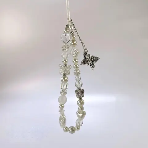 Butterfly Design Wrist Phone Strap, Multi-application Lanyard for Bags & Keys, Mobile Phone Case Hanging Chain, Phone Accessories, Cellphone Accessories, Cell Phone Charm, Phone Chains