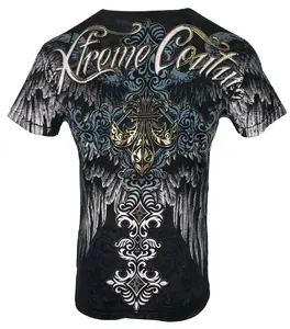 Xtreme Couture By Affliction Men's T-Shirt SINNERS Tattoo Biker Crewneck Cotton